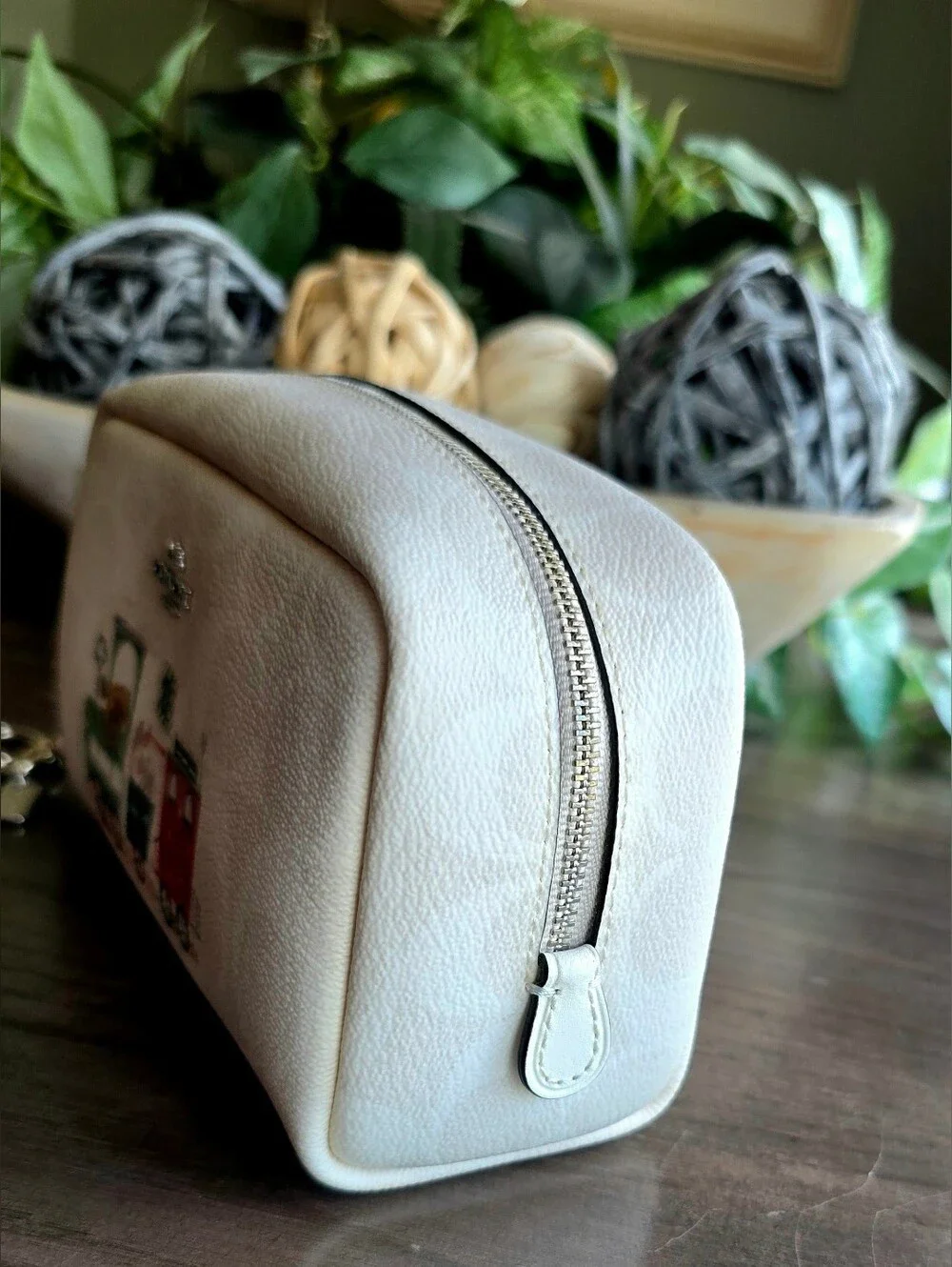 Coach Small Boxy Cosmetic Case and Mirror Bag Charm (Style No. C1751)